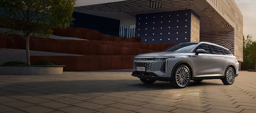 Kraftvolle Hybrid Performance, progressives Design, moderner Premium-Komfort. Serienmäßig im neuen Omoda 9.
