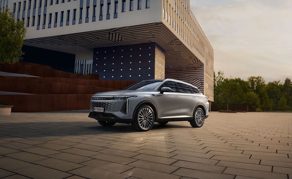 Das neue kraftvolle Omoda 9 Fahrzeug mit Premium Ausstattung - dynamische Plug-in Hybrid SUV
